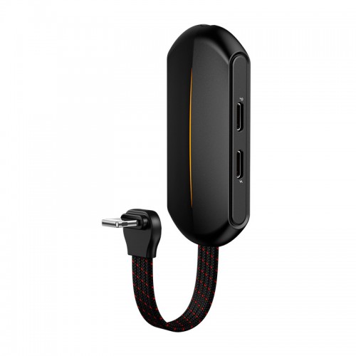 Переходник BASEUS GAMO 3-in-1 Lightning Male to Dual lightning/3.5mm Female Adapter L47 black