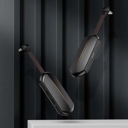 Переходник BASEUS GAMO 3-in-1 Lightning Male to Dual lightning/3.5mm Female Adapter L47 black