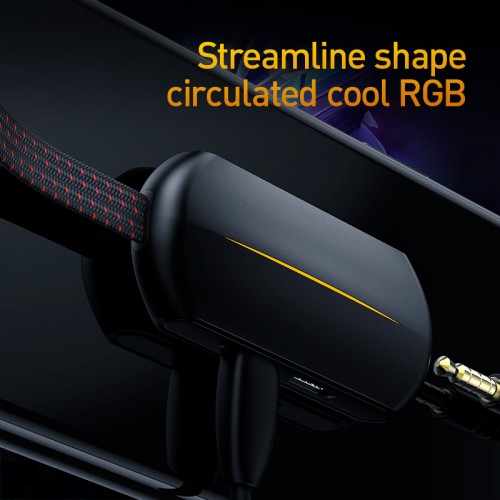 Переходник BASEUS GAMO 3-in-1 Lightning Male to Dual lightning/3.5mm Female Adapter L47 black