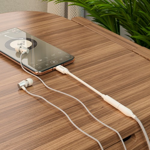 Переходник HOCO Type-C Digital 3.5 Audio converter LS30 white