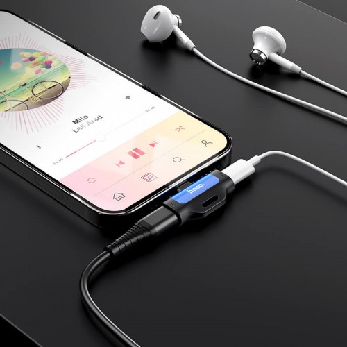 Переходник HOCO Dual Lightning digital audio converter LS31 |2A| black