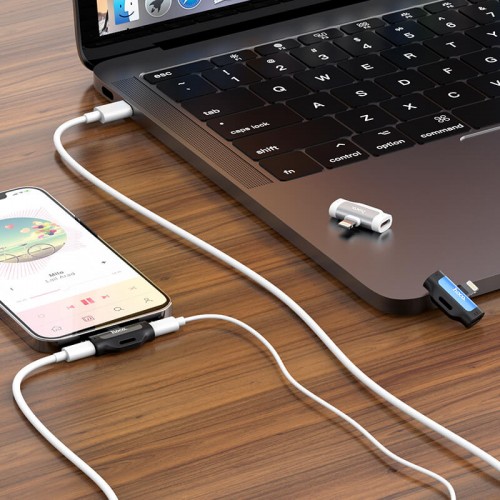 Переходник HOCO Dual Lightning digital audio converter LS31 |2A| black