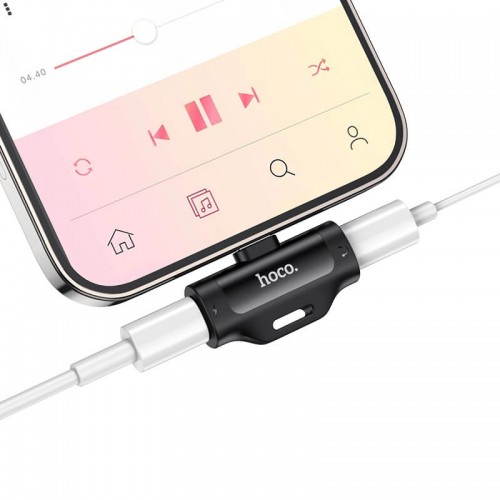 Переходник HOCO Dual Lightning digital audio converter LS31 |2A| black