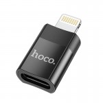 Перехідник Hoco Lightning to Type-C female adapter UA17 |2A, USB2.0| black