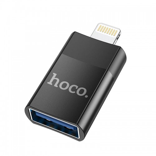 Переходник HOCO Lightning to USB female adapter UA17 |2A, USB2.0 OTG| black