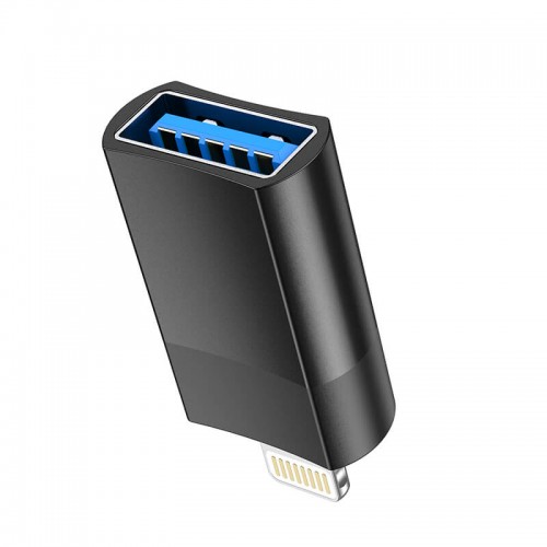 Переходник HOCO Lightning to USB female adapter UA17 |2A, USB2.0 OTG| black