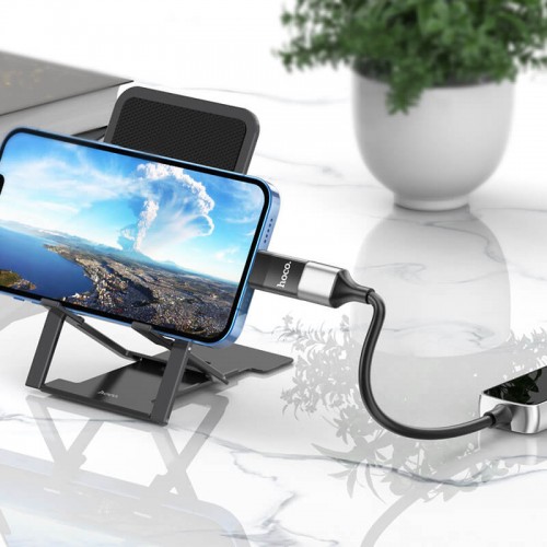 Переходник HOCO Lightning to USB female adapter UA17 |2A, USB2.0 OTG| black