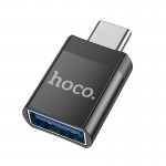 Перехідник Hoco Type-C to USB Female adapter UA17 |4A, USB3.0 OTG| black
