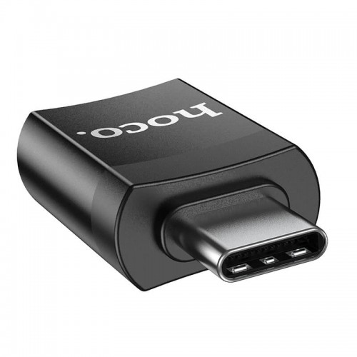 Переходник HOCO Type-C to USB female adapter UA17 |4A, USB3.0 OTG| black