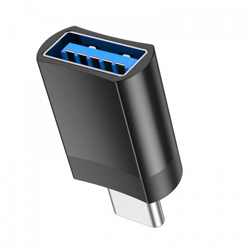 Переходник HOCO Type-C to USB female adapter UA17 |4A, USB3.0 OTG| black