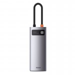 Хаб-адаптер BASEUS Type-C Metal Gleam Series 5-в-1 Многофункциональная док-станция |3USB, HDMI, Type-C, 100W PD| (CAHUB-CX0G) серый