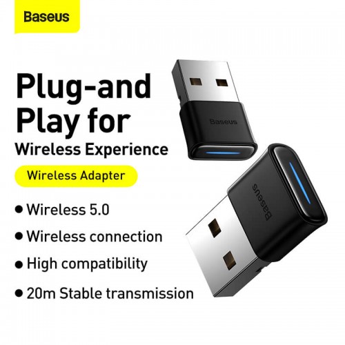 Адаптер Bluetooth BASEUS Wireless Adapter BA04 |BT5.0, 20m| (ZJBA000001) black