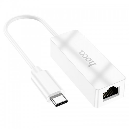 Переходник HOCOAcquire Type-C ethernet adapter (100 Mbps) UA22 white