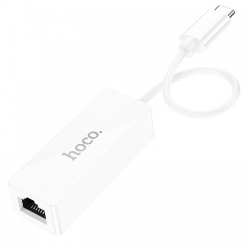 Переходник HOCOAcquire Type-C ethernet adapter (100 Mbps) UA22 white