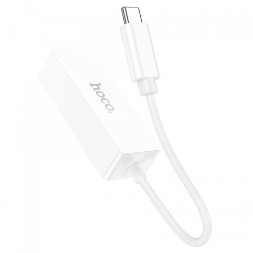 Переходник HOCOAcquire Type-C ethernet adapter (100 Mbps) UA22 white