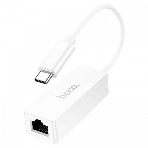 Переходник HOCOAcquire Type-C ethernet adapter (100 Mbps) UA22 white