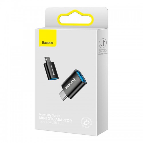 Переходник Baseus Ingenuity Series Mini OTG Adaptor Type-C to USB-A 3.1 |10Gbps| black