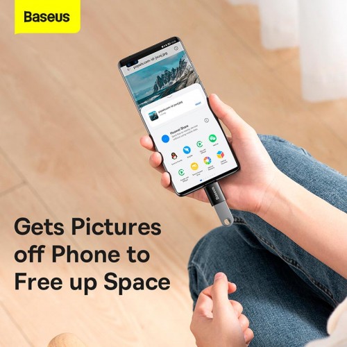 Переходник Baseus Ingenuity Series Mini OTG Adaptor Type-C to USB-A 3.1 |10Gbps| black