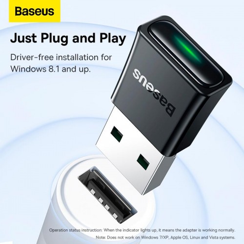 Bluetooth-адаптер Baseus BA07 Wireless Adapter |BT5.3| (ZJBA010001) black