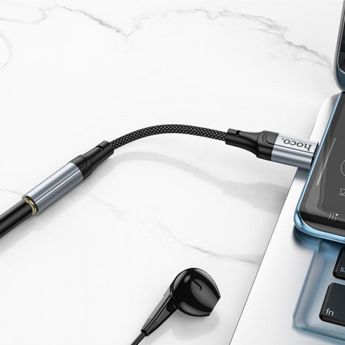 Переходник HOCO Fresh Digital Type-C to 3.5 audio converter LS36 |0.12m, DAC| black