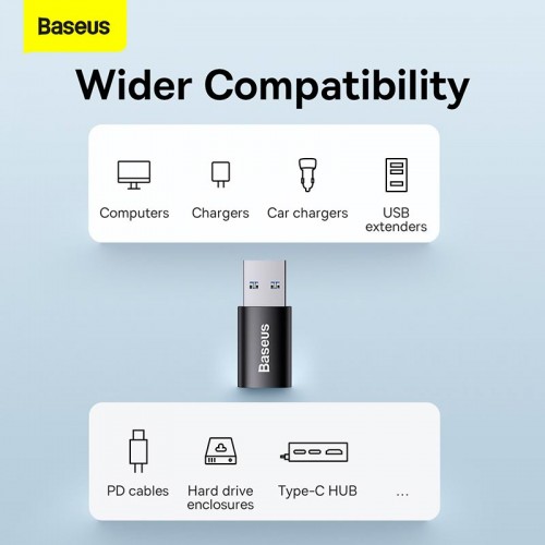 Переходник Baseus Ingenuity Series Mini OTG Adaptor USB 3.1 to Type-C black