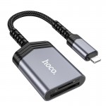 Перехідник HOCO 2-in-1 Card reader iP UA25 grey