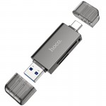 HOCO USB & Type-C 3.0 високошвидкісний кардрідер HB39 |5 Гбіт/с| чорний