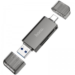 Переходник HOCO USB&Type-C 3.0 high-speed card reader HB39 |5Gbps| black