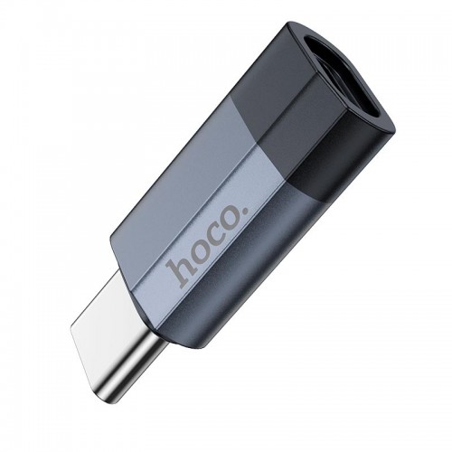 Переходник HOCO Type-C male to iP female charging and data adapter UA29 |3A| black