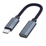 Перехідник HOCO Type-C male to iP female charging and data adapter cable UA29A |3A, 0,15m| black