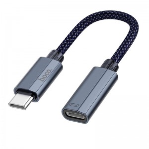 Переходник HOCO Type-C male to iP female charging and data adapter cable UA29A |3A, 0,15m| black
