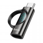 Перехідник HOCO Type-C male to Type-C female display adapter UA32 |100W| black