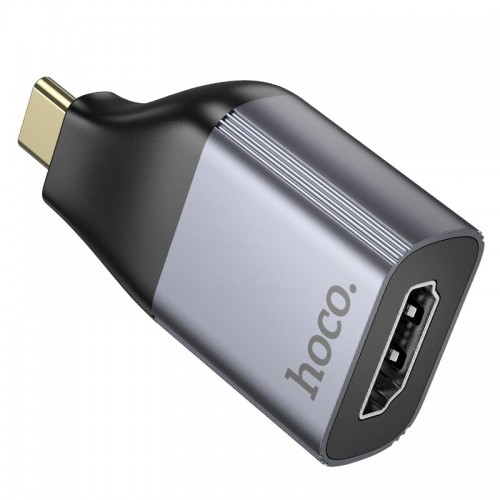 Переходник HOCO Type-C to HDTV adapter UA33 |4k Ultra HD| metal-grey