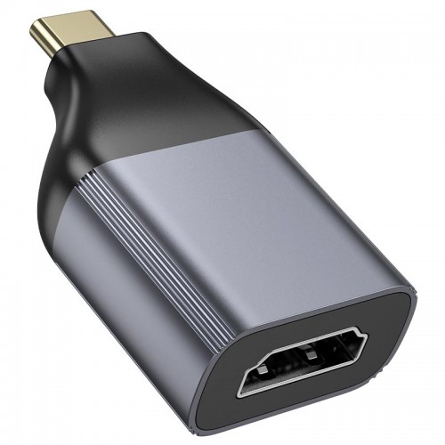 Переходник HOCO Type-C to HDTV adapter UA33 |4k Ultra HD| metal-grey