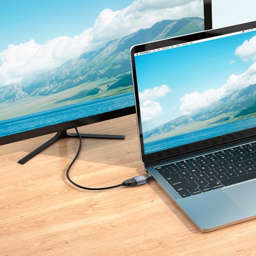 Переходник HOCO Type-C to HDTV adapter UA33 |4k Ultra HD| metal-grey