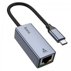 Адаптер HOCO Type-C ethernet adapter UA37 (1000 Mbps) grey
