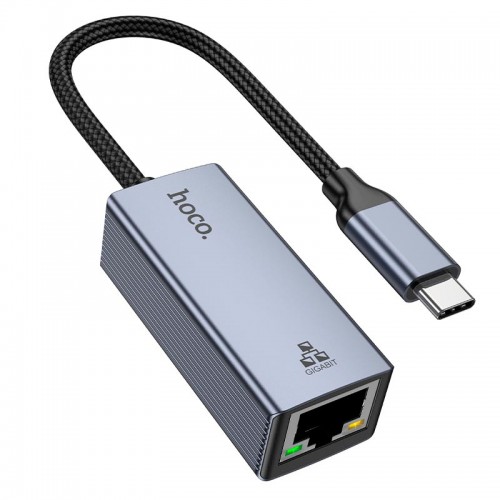 Адаптер HOCO Type-C ethernet adapter UA37 (1000 Mbps) grey