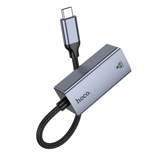 Адаптер HOCO Type-C ethernet adapter UA37 (1000 Mbps) grey
