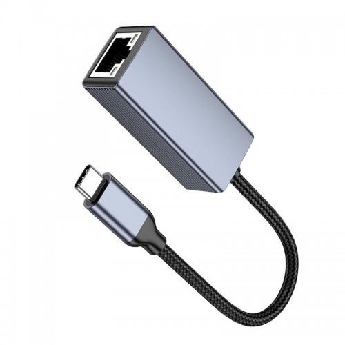 Адаптер HOCO Type-C ethernet adapter UA37 (1000 Mbps) grey