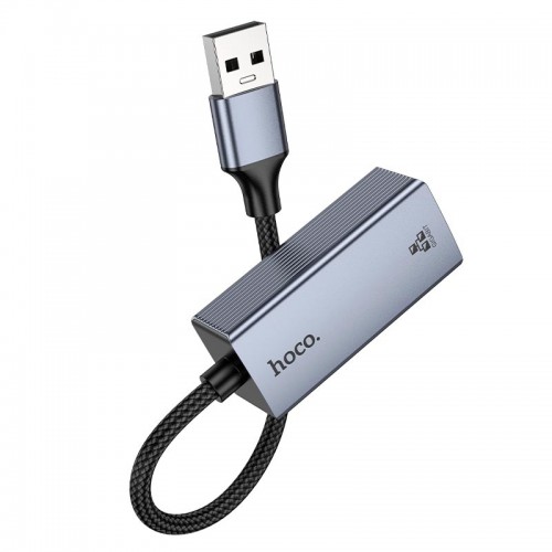Адаптер HOCO USB ethernet adapter UA37 (1000 Mbps) grey
