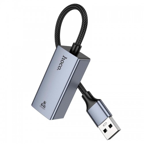 Адаптер HOCO USB ethernet adapter UA37 (1000 Mbps) grey