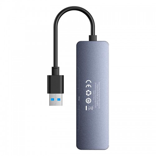 HUB адаптер Baseus UltraJoy Series 4-Port HUB Lite |USB-A to USB3.0*4, 5Gbps,15cm| grey