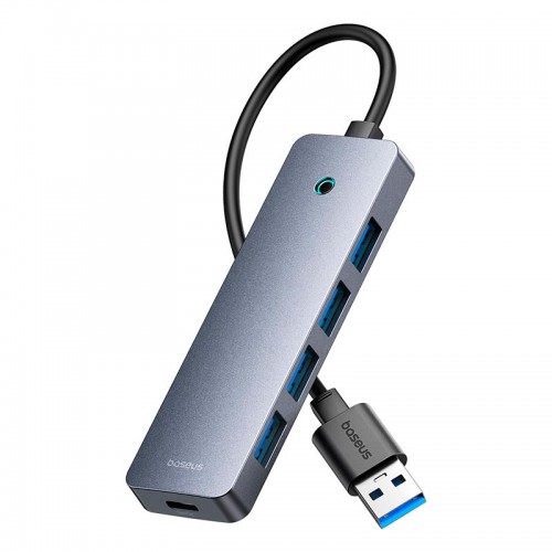 HUB адаптер Baseus UltraJoy Series 4-Port HUB Lite |USB-A to USB3.0*4, 5Gbps,15cm| grey