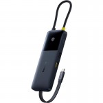 Hub адаптер Baseus Dual Fast Charging 6-в-1 HUB (USB-C на HDMI 4K * 1 + USB-A * 2 + USB-C*3) чёрный