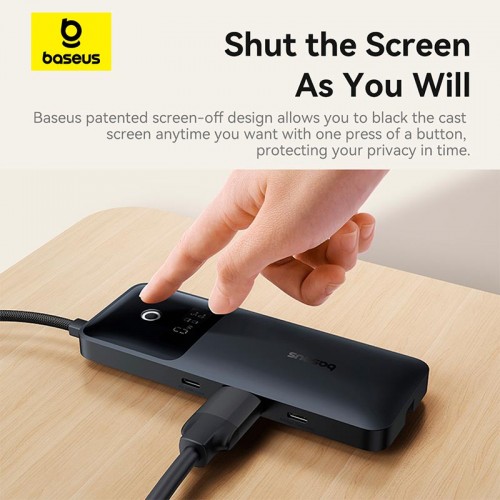 HUB адаптер Baseus Dual Fast Charging 6-in-1 HUB (USB-C to HDMI 4K*1+USB-A*2+USB-C*3) black