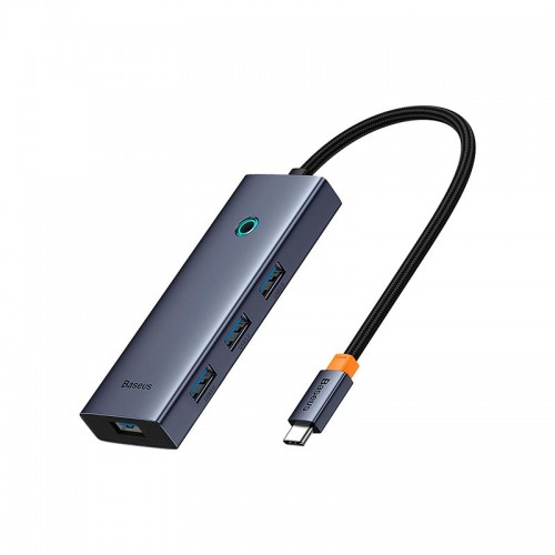 HUB адаптер Baseus UltraJoy Series 5-Port HUB Docking Station |Type-C to HDMI4K@30Hz*1+USB 3.0*4| grey