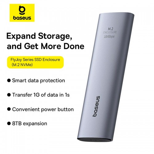 Кишеня Baseus FlyJoy Series SSD Enclosure (M. 2 NVMe) |8TB Max| grey