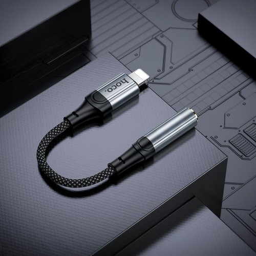 Переходник HOCO Lightning to 3.5mm Fresh digital audio converter LS36A |0.12m, DA| grey