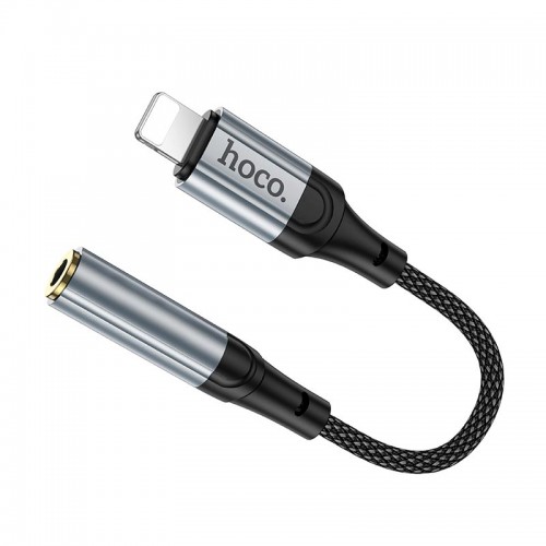 Переходник HOCO Lightning to 3.5mm Fresh digital audio converter LS36A |0.12m, DA| grey