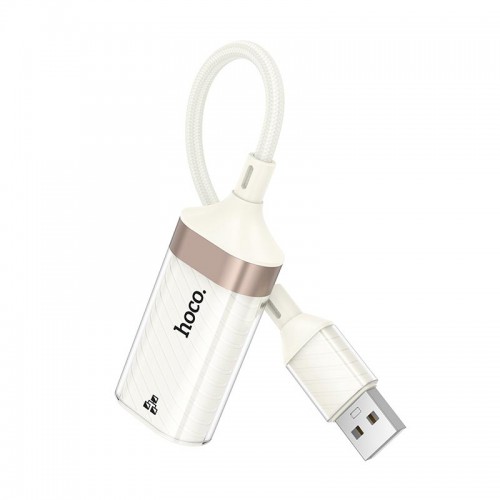 Переходник HOCO Crystal USB ethernet adapter UA41 |0.145m, 100Mbps| white-gold